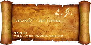 Latzkó Julianna névjegykártya